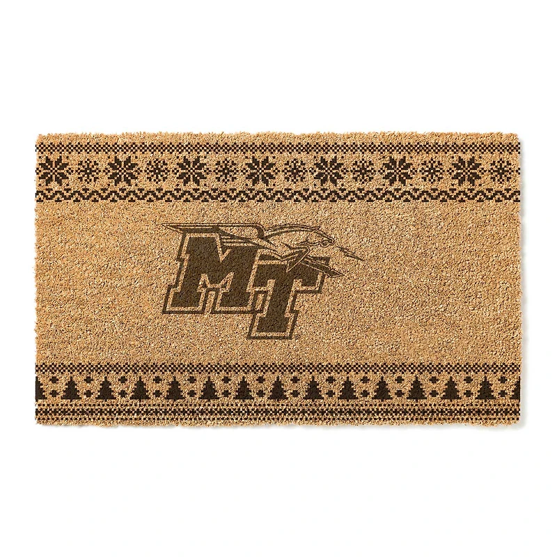 MTSU Blue Raiders 18" x 30" Holiday Coir Doormat