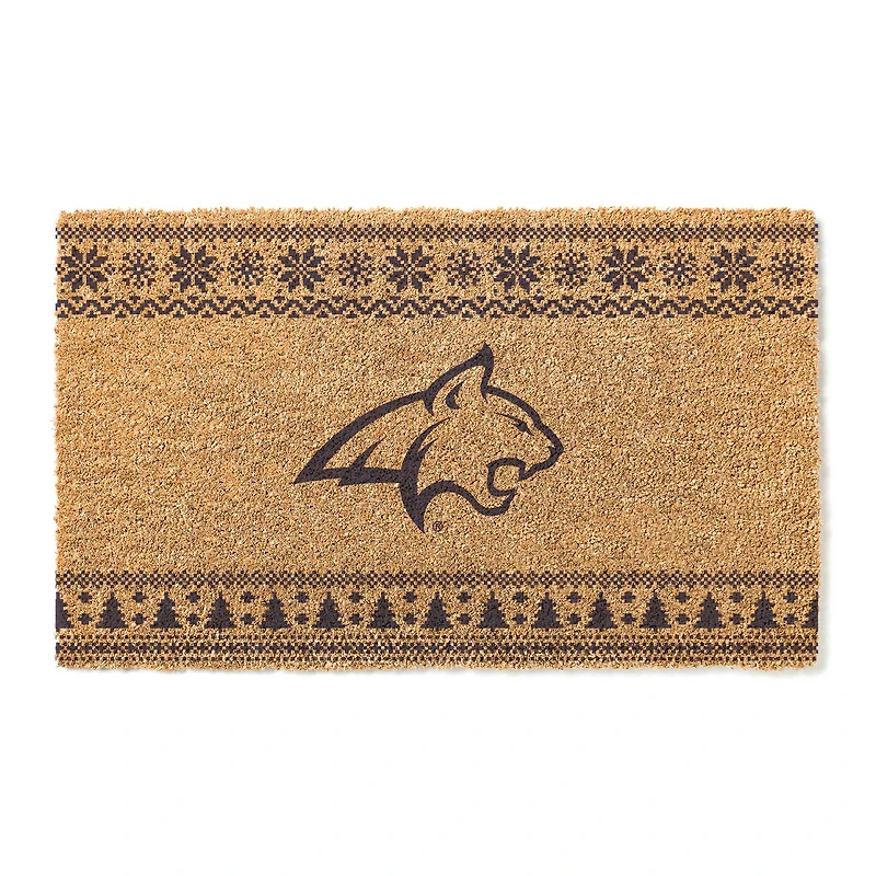 Montana State Bobcats 18" x 30" Holiday Coir Doormat