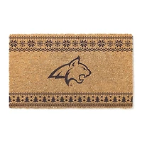 Montana State Bobcats 18" x 30" Holiday Coir Doormat