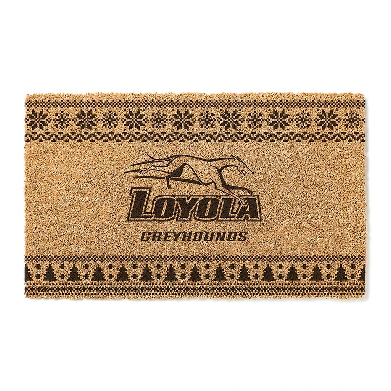 Loyola Greyhounds 18" x 30" Holiday Coir Doormat