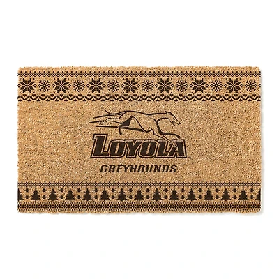 Loyola Greyhounds 18" x 30" Holiday Coir Doormat