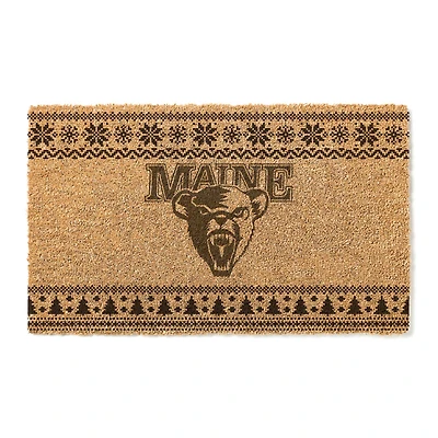 Maine Black Bears 18" x 30" Holiday Coir Doormat