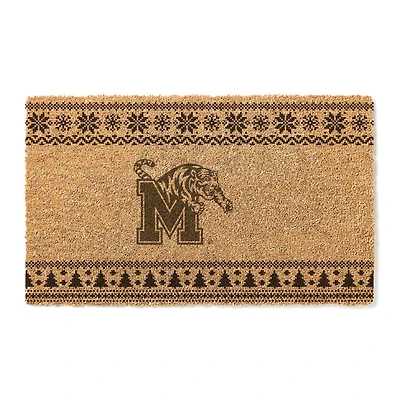 Memphis Tigers 18" x 30" Holiday Coir Doormat