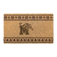 Memphis Tigers 18" x 30" Holiday Coir Doormat