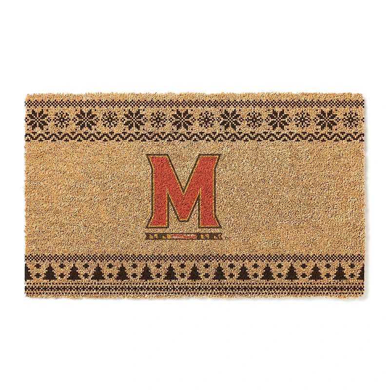 Maryland Terrapins 18" x 30" Holiday Coir Doormat