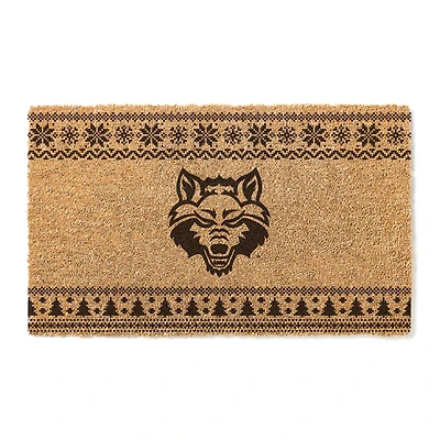 Arkansas State Red Wolves 18" x 30" Holiday Coir Doormat