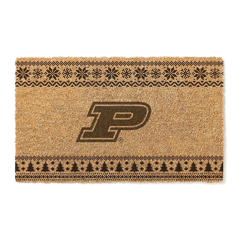 Purdue Boilermakers 18" x 30" Holiday Coir Doormat