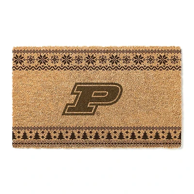 Purdue Boilermakers 18" x 30" Holiday Coir Doormat