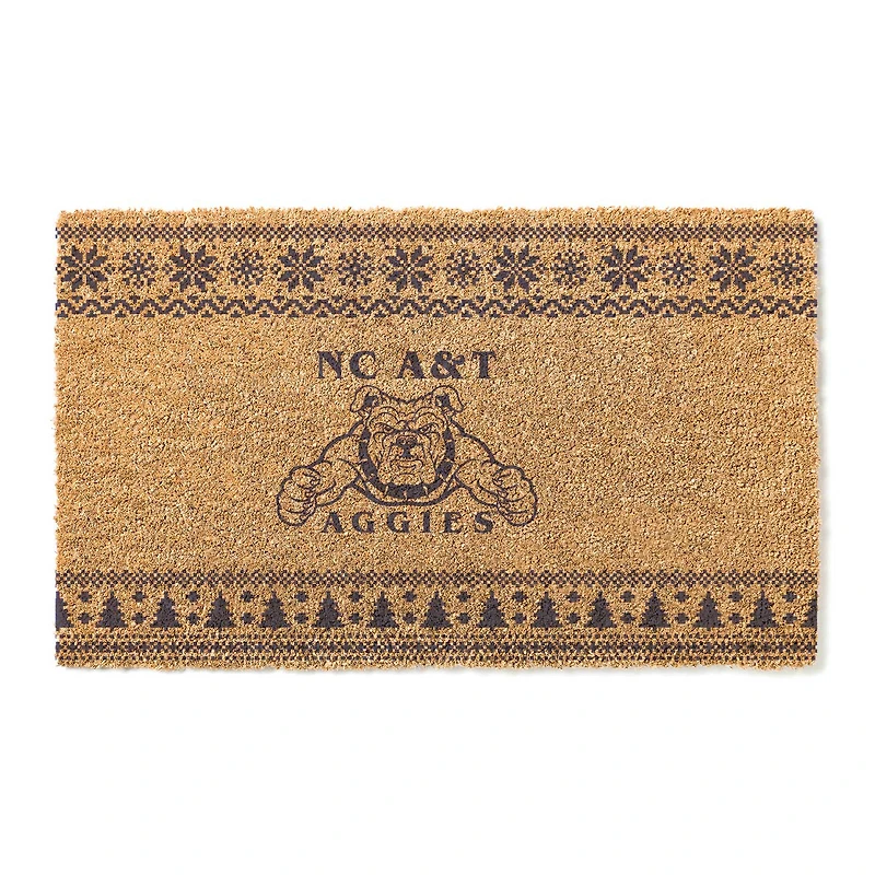 North Carolina A&T Aggies 18" x 30" Holiday Coir Doormat