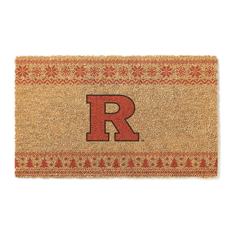 Rutgers Scarlet Knights 18" x 30" Holiday Coir Doormat