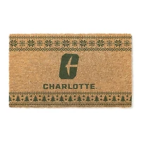 Charlotte 49ers 18" x 30" Holiday Coir Doormat