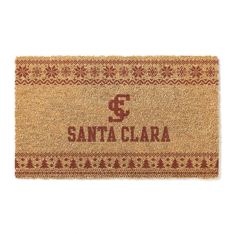 Santa Clara Broncos 18" x 30" Holiday Coir Doormat