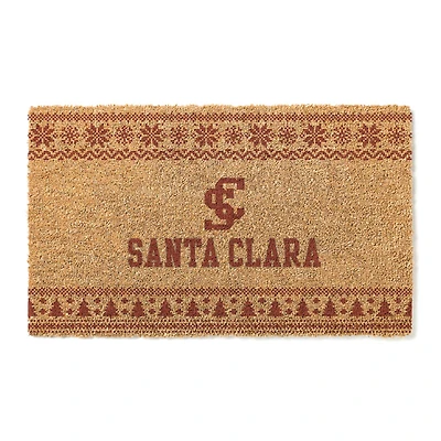 Santa Clara Broncos 18" x 30" Holiday Coir Doormat
