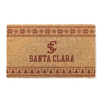 Santa Clara Broncos 18" x 30" Holiday Coir Doormat