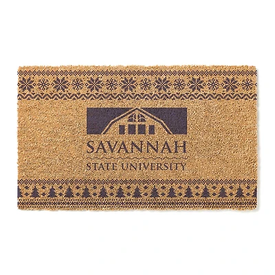 Savannah State Tigers 18" x 30" Holiday Coir Doormat