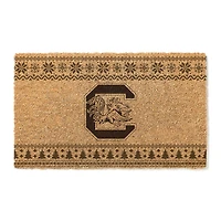 South Carolina Gamecocks 18" x 30" Holiday Coir Doormat