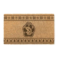 South Dakota Coyotes 18" x 30" Holiday Coir Doormat