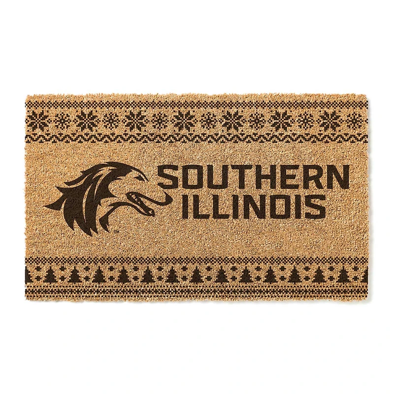 Southern Illinois Salukis 18" x 30" Holiday Coir Doormat