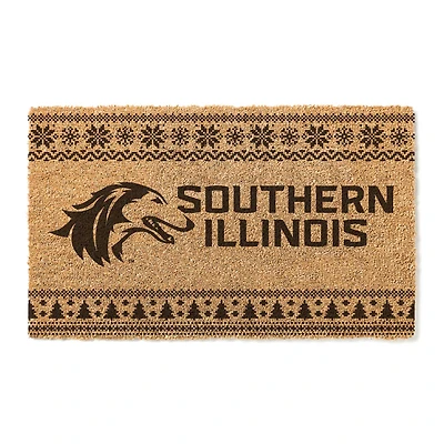 Southern Illinois Salukis 18" x 30" Holiday Coir Doormat