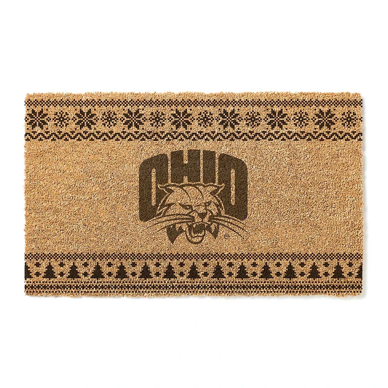 Ohio Bobcats 18" x 30" Holiday Coir Doormat