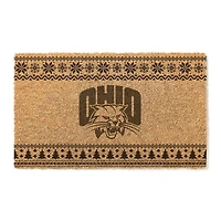 Ohio Bobcats 18" x 30" Holiday Coir Doormat