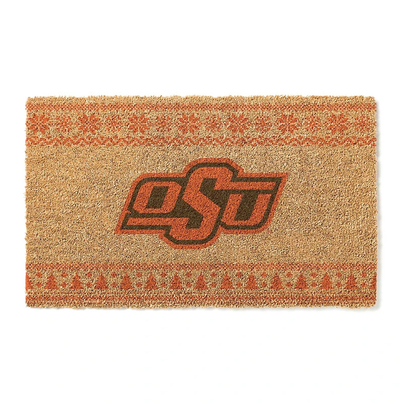 Oklahoma State Cowboys 18" x 30" Holiday Coir Doormat