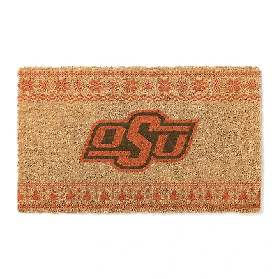 Oklahoma State Cowboys 18" x 30" Holiday Coir Doormat