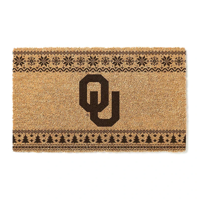 Oklahoma Sooners 18" x 30" Holiday Coir Doormat