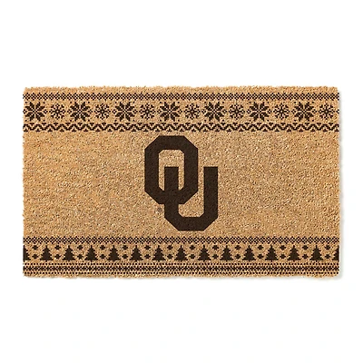 Oklahoma Sooners 18" x 30" Holiday Coir Doormat