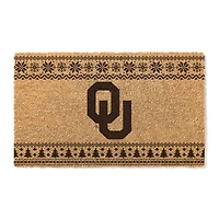 Oklahoma Sooners 18" x 30" Holiday Coir Doormat