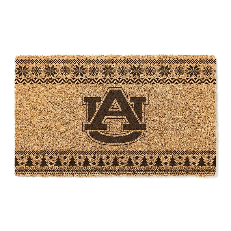 Auburn Tigers 18" x 30" Holiday Coir Doormat