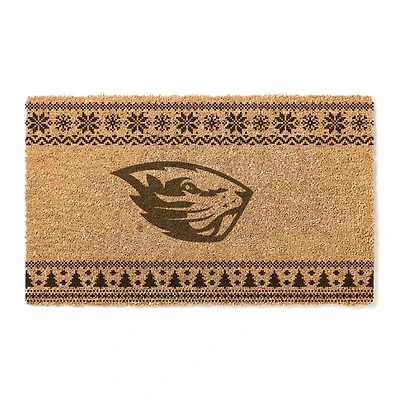 Oregon State Beavers 18" x 30" Holiday Coir Doormat