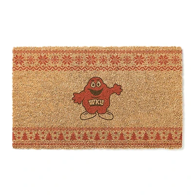 Western Kentucky Hilltoppers 18" x 30" Holiday Coir Doormat