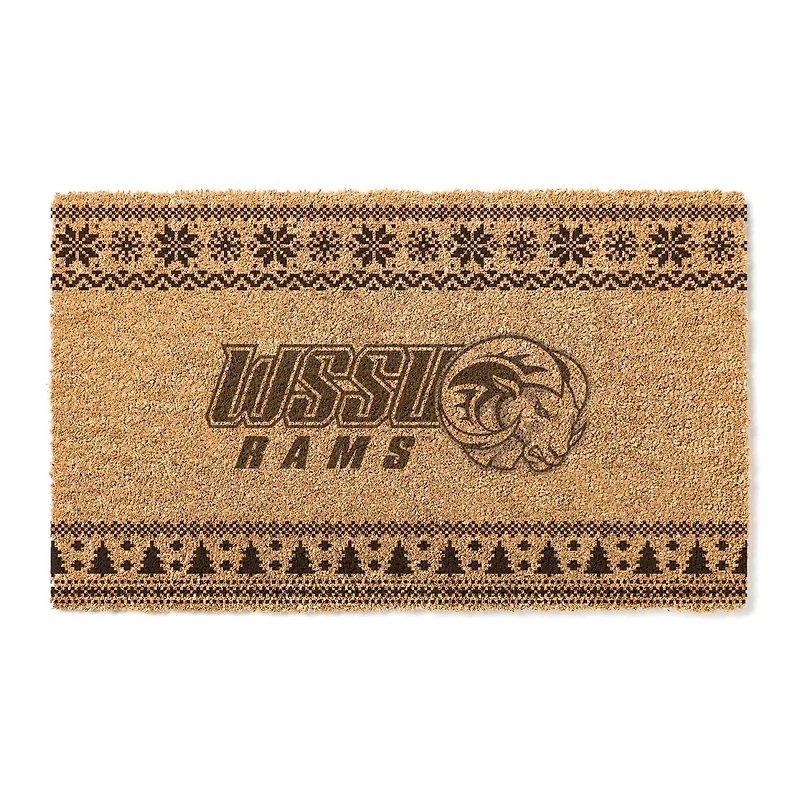 Winston-Salem State Rams 18" x 30" Holiday Coir Doormat
