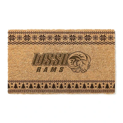 Winston-Salem State Rams 18" x 30" Holiday Coir Doormat