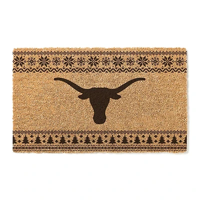 Texas Longhorns 18" x 30" Holiday Coir Doormat
