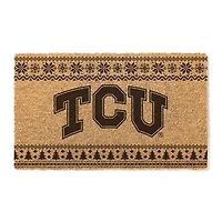 TCU Horned Frogs 18" x 30" Holiday Coir Doormat
