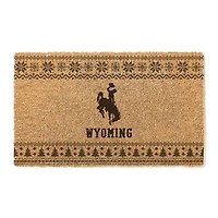 Wyoming Cowboys 18" x 30" Holiday Coir Doormat