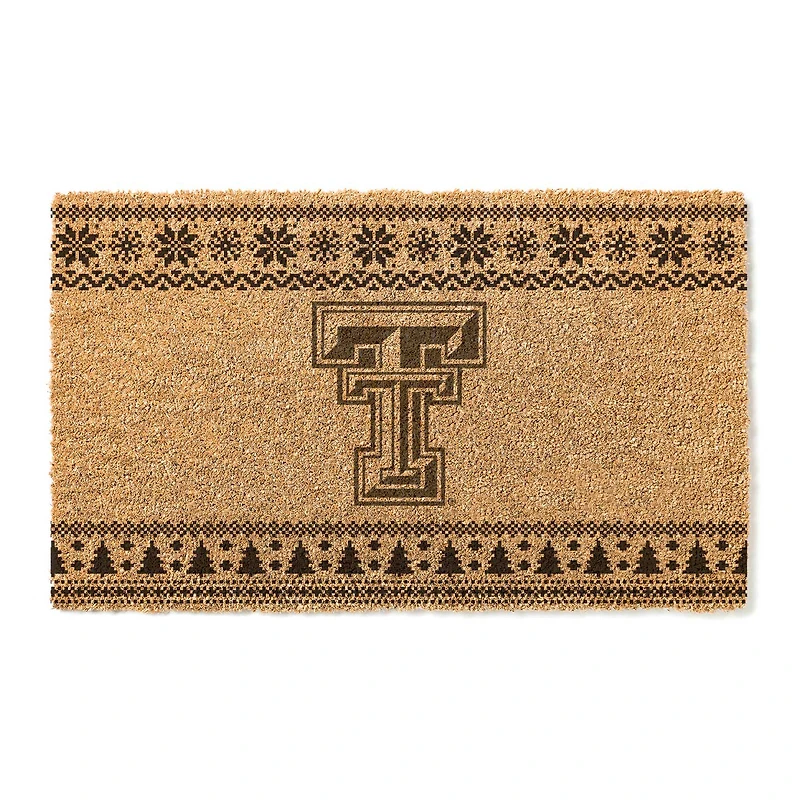 Texas Tech Red Raiders 18" x 30" Holiday Coir Doormat