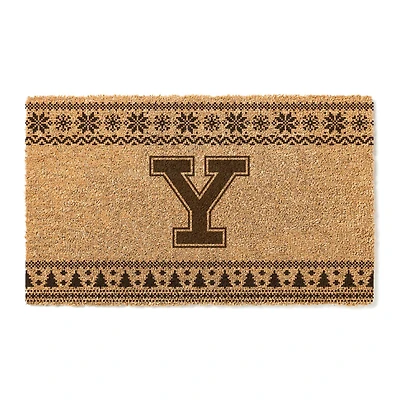 Yale Bulldogs 18" x 30" Holiday Coir Doormat