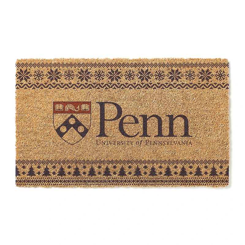 Pennsylvania Quakers 18" x 30" Holiday Coir Doormat