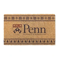 Pennsylvania Quakers 18" x 30" Holiday Coir Doormat