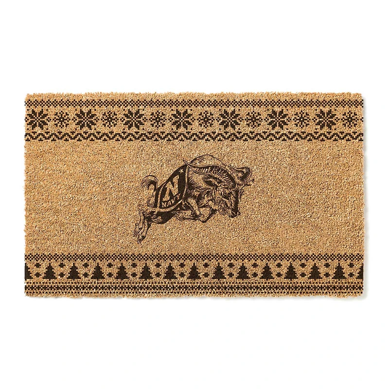Navy Midshipmen 18" x 30" Holiday Coir Doormat