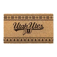 Utah Utes 18" x 30" Holiday Coir Doormat