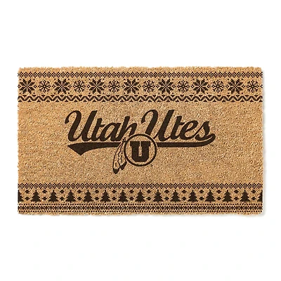Utah Utes 18" x 30" Holiday Coir Doormat