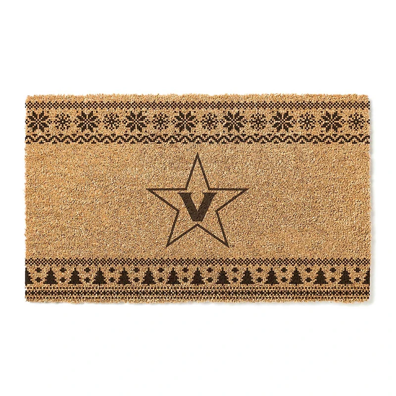 Vanderbilt Commodores 18" x 30" Holiday Coir Doormat
