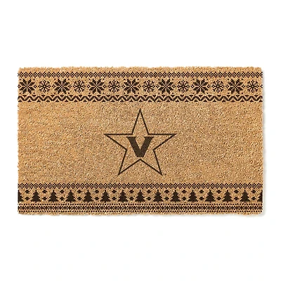 Vanderbilt Commodores 18" x 30" Holiday Coir Doormat