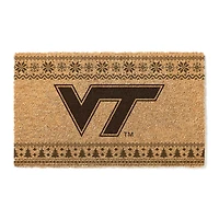 Virginia Tech Hokies 18" x 30" Holiday Coir Doormat