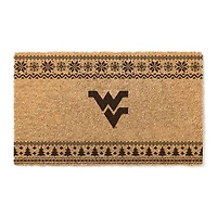 West Virginia Mountaineers 18" x 30" Holiday Coir Doormat