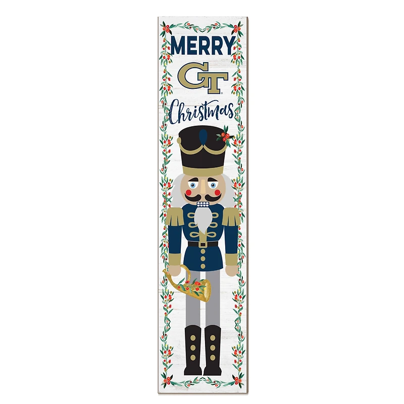 Georgia Tech Yellow Jackets 11" x 46" Nutcracker Holiday Leaner Sign